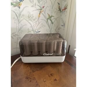 Vintage Clairol Basic Hairsetter C-14 With 16 Clips Made In Denmark